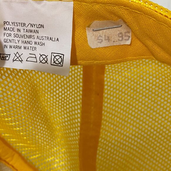 Ockeroo Australia Kangaroo Trucker Snapback Hat Yellow White Made in Taiwan - Picture 5 of 6